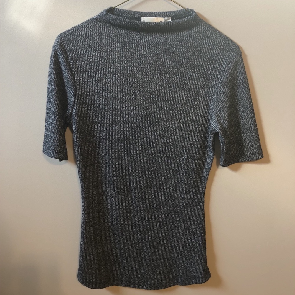 Grey mockneck tee